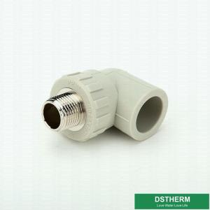 Wholesale Flexible 90° Ppr Pipe Fittings , Customized Color Male Threaded Elbow from china suppliers