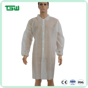 Wholesale Snap Button 50gsm Disposable Laboratory Coats FDA Certified from china suppliers
