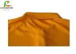 Fashional Mens Orange Printed Polo Shirts 100% Polyester Silk Screen Printing