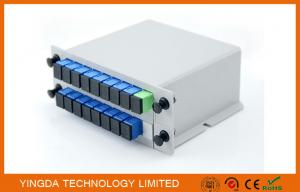 China GPON Network PLC Optical Fiber LGX Splitter Aluminum 2 Slot Cassette Chassis on sale