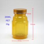 Child Resistant Lids PET Pill Containers for Pharmacy 250mL Pill Capsule Storage