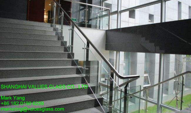 High Quality Tempered Glass Sheets for 4mm - 19mm Railing / Banister