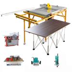 Double Blade Circular Slide Table Saw Woodworking Machinery Wood Panel 220V