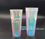U Shaped Creative Disposable Glitter Cup, Beverage Juice Coffee Tea Takeaway