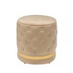 Plastic Wooden Round Ottoman Stool Seat Chair Pouf