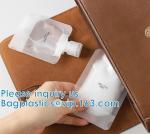 Clamshell Storage, Stand Up Spout Pouch, Hand Sanitizer, Lotion Shampoo, Makeup