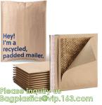 Padded Envelopes, 100% Recycled Biodegradable Kraft Paper Fibers Cushioning