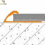 7.7mm Fluted Carpet Trim For Carpet Edge Decoration Protection
