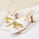 2035-3 Fashion Sexy High-Heeled Sandals Open Toe Thin Sandals Thick With Net Red