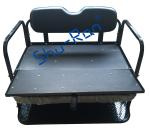 EZGO RXV Golf Cart Flip Folding Rear Back Seat Kit - Black Cushions