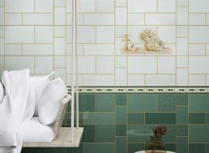 Wholesale Moisture-Proof Green Ceramic Wall Tiles 300x600mm Indoor Tiles And Durable Tiles For Bathroom from china suppliers