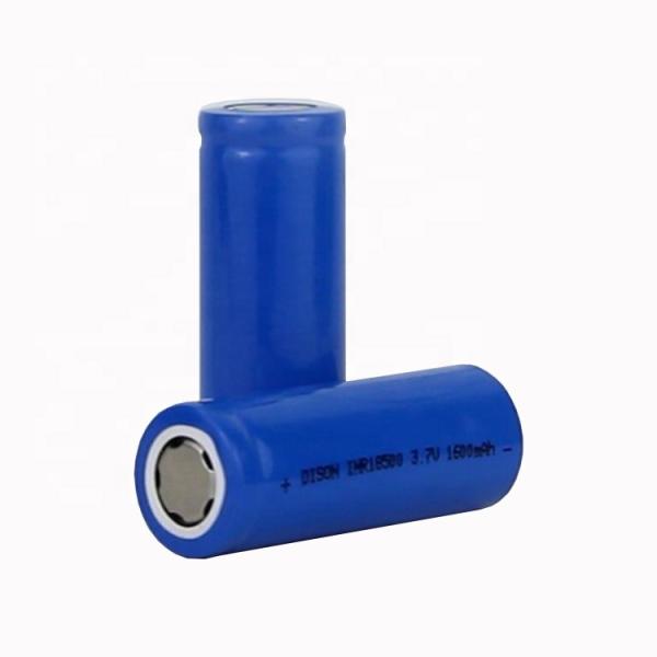 INR18500 3.7V 1.6Ah NMC Lithium Ion Li NiCoMh Battery Cells with self-protection