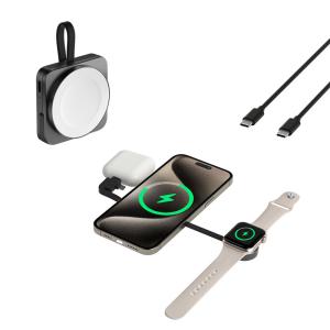 Wholesale Portable Magnetic 3 In One Wireless Charger For IPhone Watch And Headphones from china suppliers