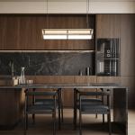 Half Bullnose Countertop Edging Wooden Furniture Customized Modern Kitchen