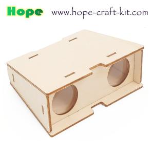 Wholesale Kids Scientific DIY BInoculars Toys Natural Wooden Color Telescopes Easy Assembly for STEM Optical Education OEM ODM from china suppliers