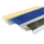 Customized Aluminium Metal Back Nylon Sealing Door Bottom Sweep Weather Strip