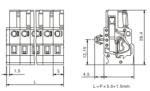 Spring-cage Clamp Terminal Female snap-in syle Pitch: 5.00mm/0.197 in