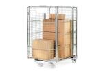 Hospital Foldable Metal Cage Trolley Durable Movable For Material Handling
