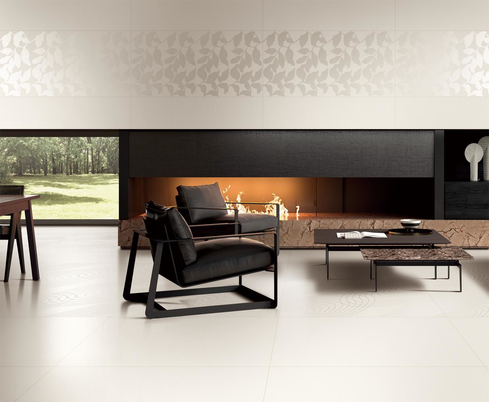 Living Room Beige 600x1200mm Polished Porcelain Slab