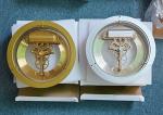 Vintage Stainless Steel Skeleton Clock Movement With Edge Transparent Back Cover