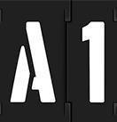 Custom Design Letter and Number Stencil PVC for Public Place Black