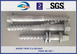 Wholesale M24 X 214mm Railway Sleeper track spikes or screw spikes With HDG coatings from china suppliers