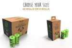 Compostable eco friendly doggie waste bags with dispenser custom printed poop