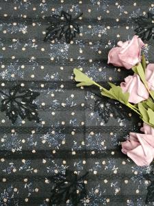 Wholesale Bonded Lace Fabric Foil Printed Fabric bonding embroidery with maple leaf from china suppliers