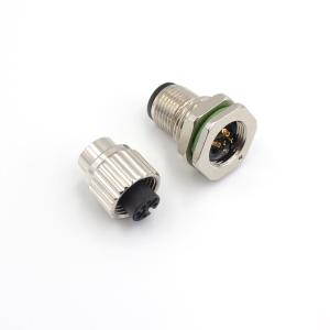 Wholesale Industrial Sensor SD M12 Waterproof Connector 5 Pin Flange X Key Socket Plug IP67 from china suppliers