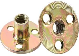 Wholesale Metal Grade 4.8 Three Hole Flange Nut Iron Plate Nut Furniture Plywood Locking Galvanized from china suppliers