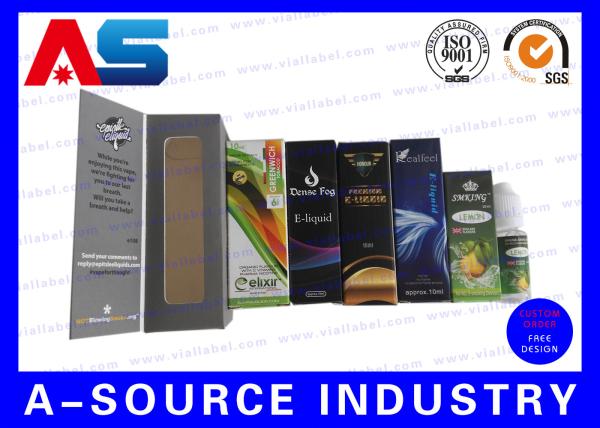 E Liquid Bottle Custom Private Vial Label With CMYK / Laser Hologram / Emboss