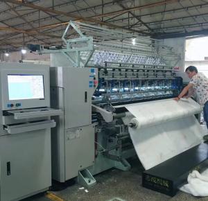 Wholesale Multi Needle High Speed Quilting Machine / Quilting Equipment With Automatic Panel Cutting Machine from china suppliers