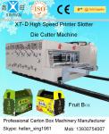 Automated Carton Box Printing Slotting Die Cutting Machine , Lead Edge Feeding