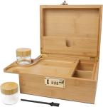 Wooden Smoking Stash Box Smell Proof Bamboo Stash Box Rolling Tray Smoking