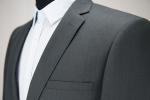 Slim Fit Mens 2 Piece Suit Breathable Adults Gentleman Grey Whit Elastic