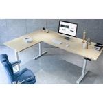 Ultra-Strong Triple Motor Wooden L Shaped Standing Corner Desk for Suppliers'