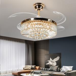 Wholesale Luxury LED Flush Mount Ceiling Fan With Light And Remote Control from china suppliers