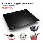 60cm Electric Ceramic Cooktop Burner Built In Black Glass Cooker With 4 Cooking