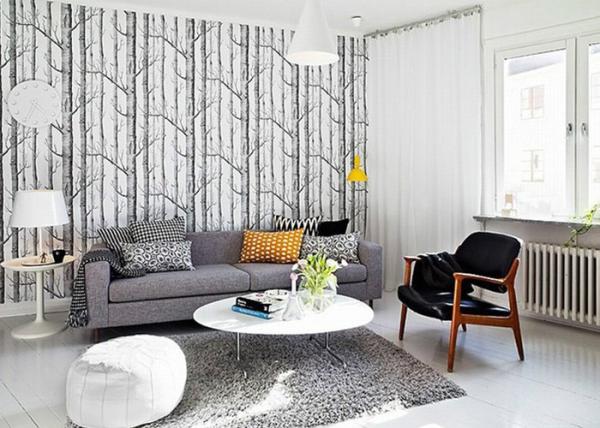 Vantage Birch Tree Modern Removable Wallpaper / Wallpaper for Living Room 0.53