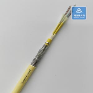 Wholesale 48 Core 10.5mm Spiral Armored Fiber Optic Cable Single Mode Yellow LSZH from china suppliers