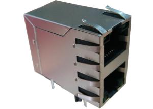 Wholesale DU1S201C4 / DU1T202A1 Stacked RJ45 Modular Jack Rj45 2x1 Magnetics 10/100Mbps from china suppliers