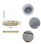 Luxury Circle Crystal Chandelier For Living Room Led Home Decor Lamp large