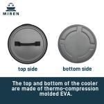 25 Can Dark Gray Round Cooler Leakproof And Waterproof Soft Cooler Bag For
