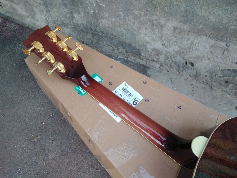 Customize guitar professional OOO28 solid maroon color guitar grand 6 string acoustic guitar