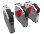 Electronic Amusement Park Turnstiles / Flap Barrier Gate 5000000 Times Service