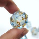 White flow sand ​ Resin multi -noodle tablet game dice set dnd dice