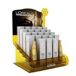 Foldable Display Shelf Cosmetic Store Flooring Steel PVC Wood Acrylic Paper