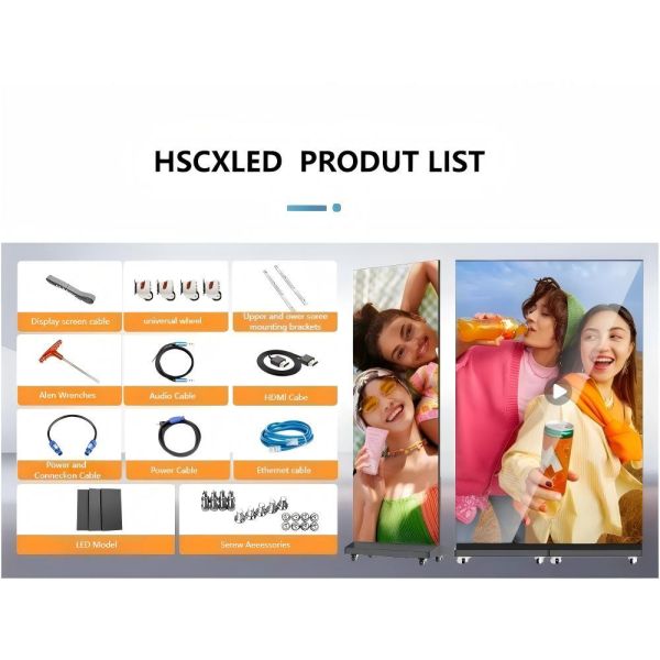 P1.53 Foldable LED poster screen LED Poster Display