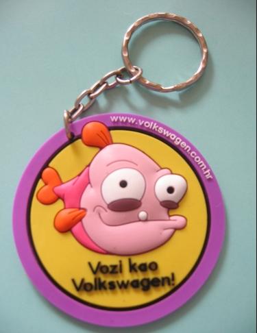 custom made soft 3D rubber pvc logo keychain
