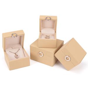 Wholesale Custom Hot Stamping Logo Four-Leaf Clover PU Leather Jewelry Box for Customized Size Rings from china suppliers